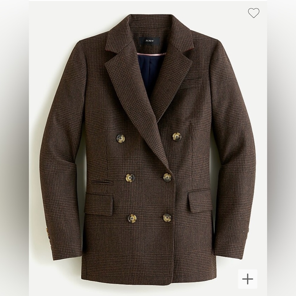 NWT J Crew Double Breasted Blazer in Lightweight Wool